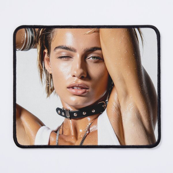 Item preview, Beautiful sexy gym woman posing with her arms up showing her armpits sweating designed and sold by Vintage Designs +.