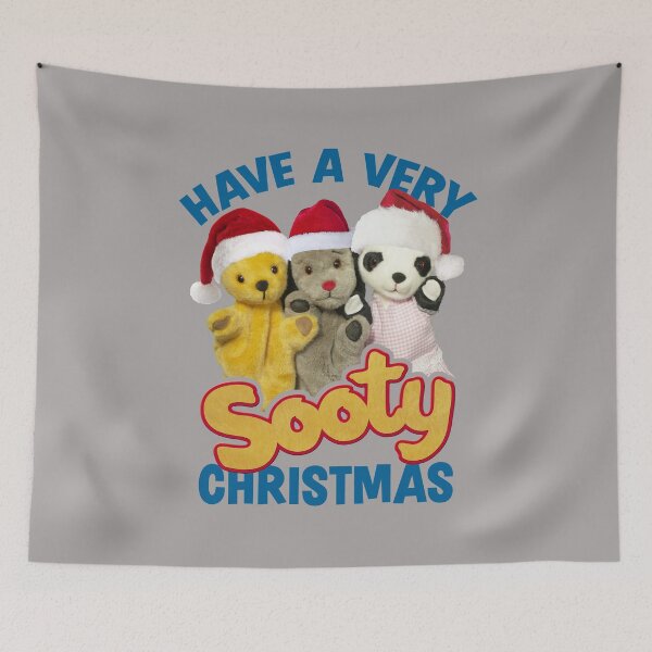 Item preview, Sooty Christmas Have A Very Sooty Christmas Blue Text designed and sold by All-And-Every.