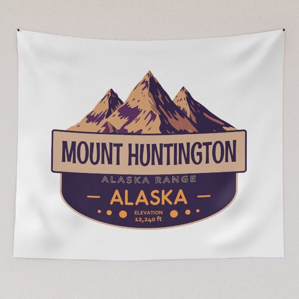 Item preview, Mount Huntington, Alaska Range, Alaska, Mountain Badge designed and sold by Wanderful-roads.