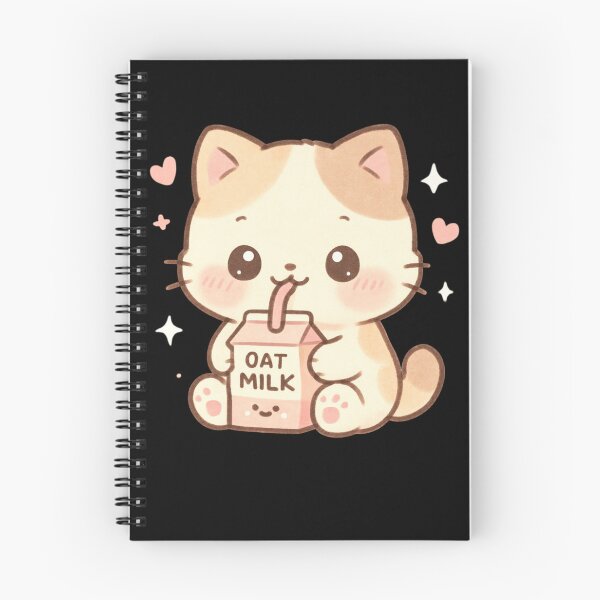 Item preview, Oat milk - Funny cute cat kawaii designed and sold by DamioPolArt.