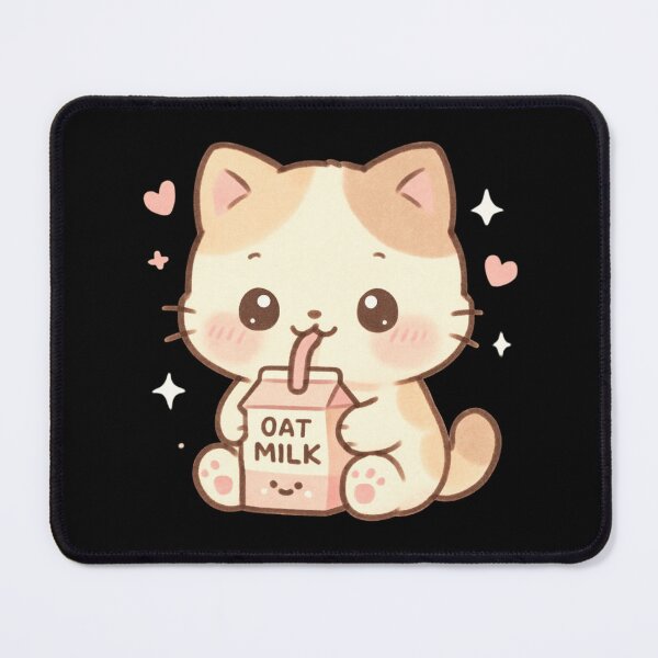 Item preview, Oat milk - Funny cute cat kawaii designed and sold by DamioPolArt.