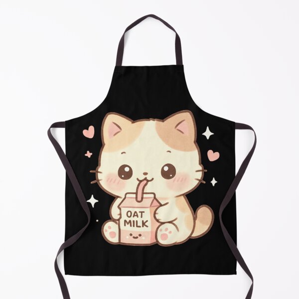 Item preview, Oat milk - Funny cute cat kawaii designed and sold by DamioPolArt.