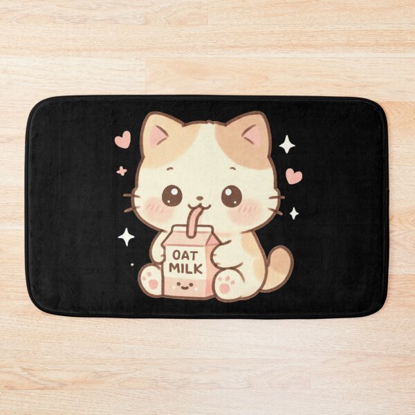 Item preview, Oat milk - Funny cute cat kawaii designed and sold by DamioPolArt.
