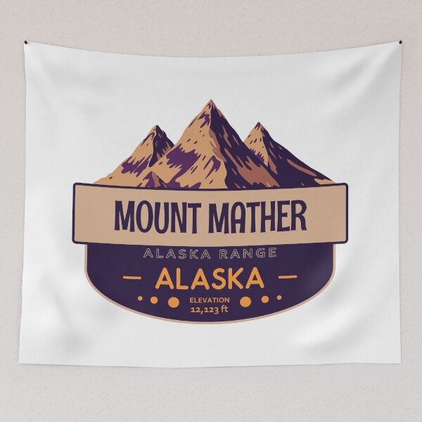 Item preview, Mount Mather, Alaska Range, Alaska, Mountain Badge designed and sold by Wanderful-roads.
