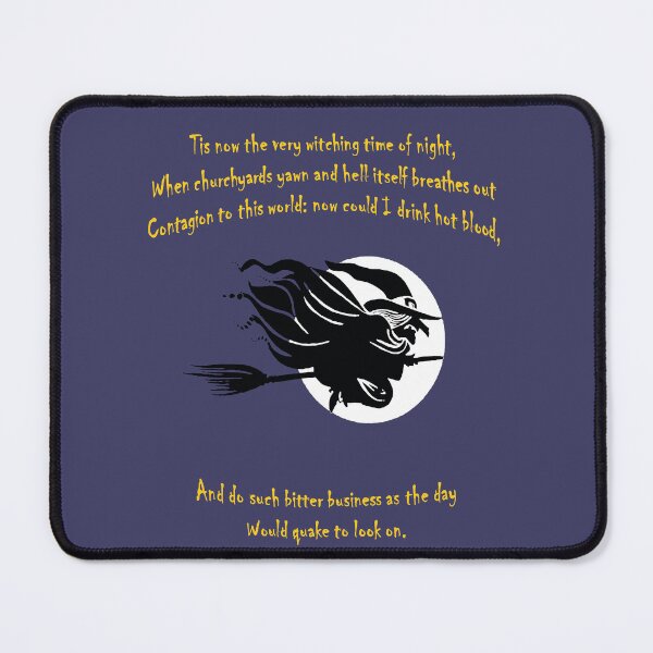 Item preview, Tis Now The Witching Time Of Night Shakespearean Quote Yellow Text designed and sold by taiche.