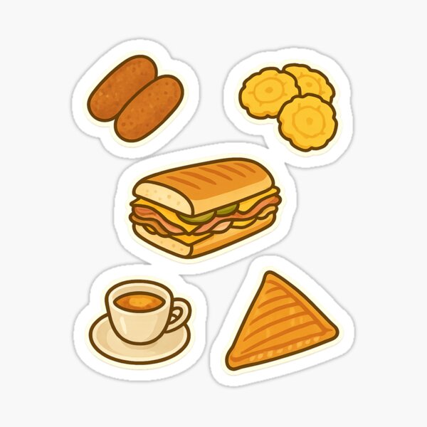 Item preview, Sabor de Miami Cuban Food Sticker Collage designed and sold by yaney85.