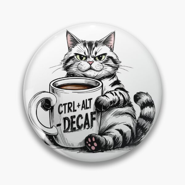 Item preview, Ctrl Alt Decaf Cat Design designed and sold by SanityOverboard.