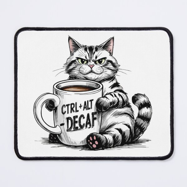 Item preview, Ctrl Alt Decaf Cat Design designed and sold by SanityOverboard.