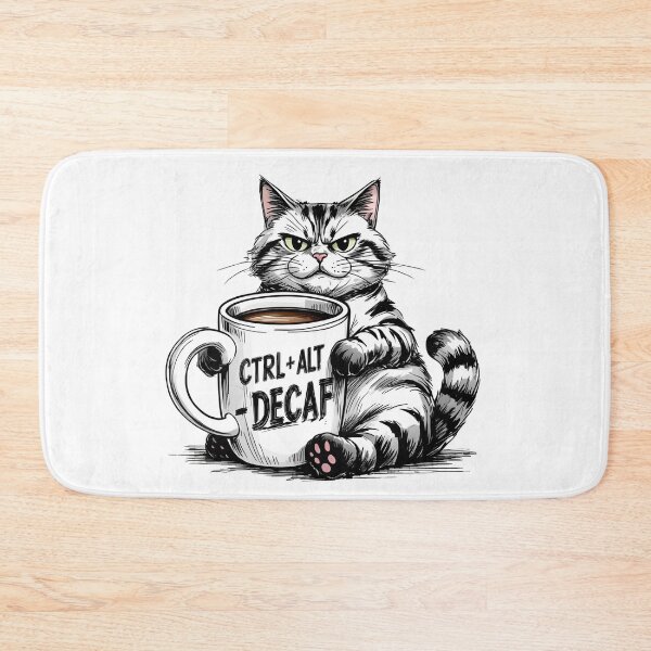 Item preview, Ctrl Alt Decaf Cat Design designed and sold by SanityOverboard.
