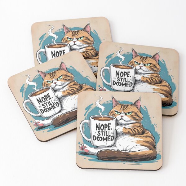 Item preview, Still Doomed Cat Print designed and sold by SanityOverboard.