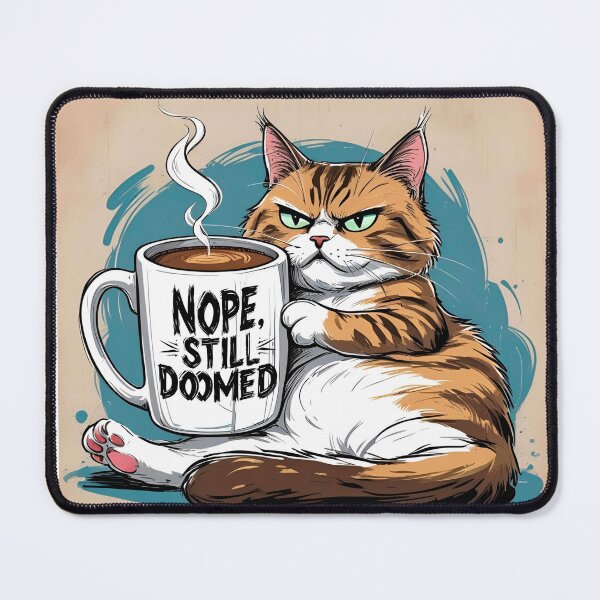 Item preview, Still Doomed Cat Print designed and sold by SanityOverboard.