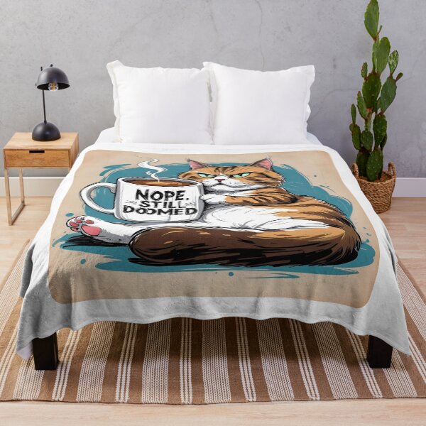 Item preview, Still Doomed Cat Print designed and sold by SanityOverboard.