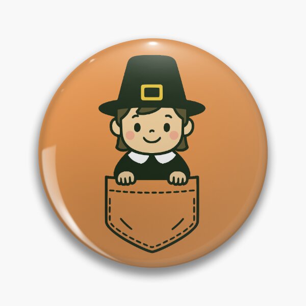 Item preview, Funny Pilgrim Pocket Pal Cute Thanksgiving Holiday designed and sold by chrisrivait.