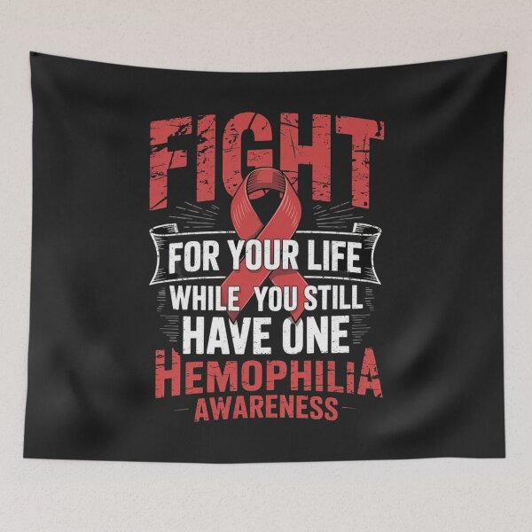 Item preview, Hemophilia Awareness Fight for your Life Red Ribbon designed and sold by ConceptualVibes.
