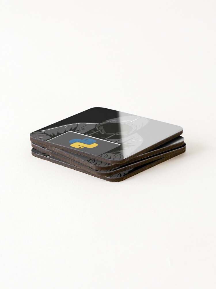 Thumbnail 4 of 5, Coasters (Set of 4), Python Hacker designed and sold by Redstrawberry13.
