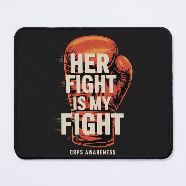 Item preview, Her Fight Is My Fight CRPS Awareness RSD Orange Ribbon RND designed and sold by ConceptualVibes.