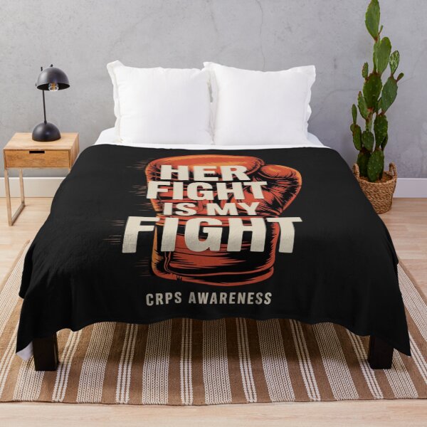 Item preview, Her Fight Is My Fight CRPS Awareness RSD Orange Ribbon RND designed and sold by ConceptualVibes.
