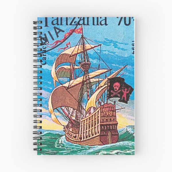 Item preview, Tanzania Old Sailing ships. Vintage postage stamp Tanzania, Carracka ancient sailing ship on the ocean, 1994 designed and sold by BlareBlare.