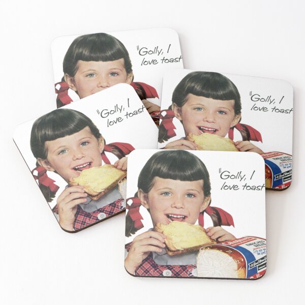 Item preview, Golly, I Love Toast – Retro Bread Ad Design designed and sold by Alpha Stag.
