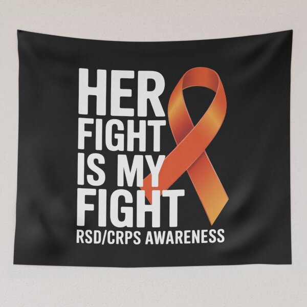Item preview, Her Fight My Fight Orange Ribbon designed and sold by ConceptualVibes.