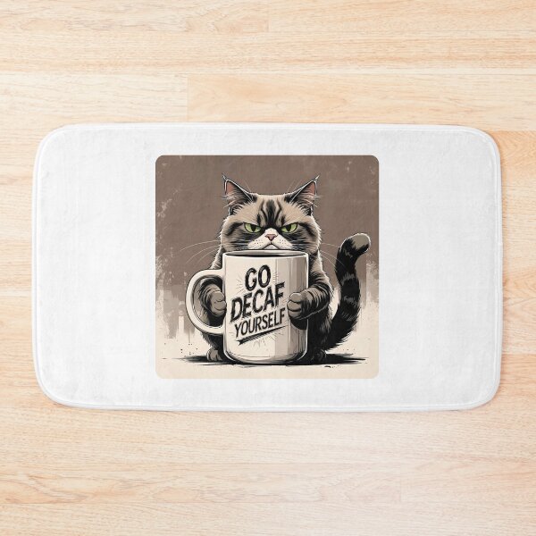 Item preview, Go Decaf Yourself Cat Design designed and sold by SanityOverboard.