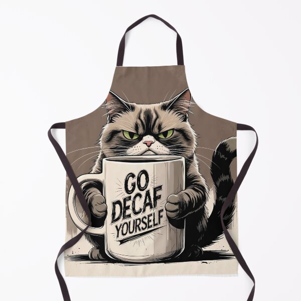 Item preview, Go Decaf Yourself Cat Design designed and sold by SanityOverboard.