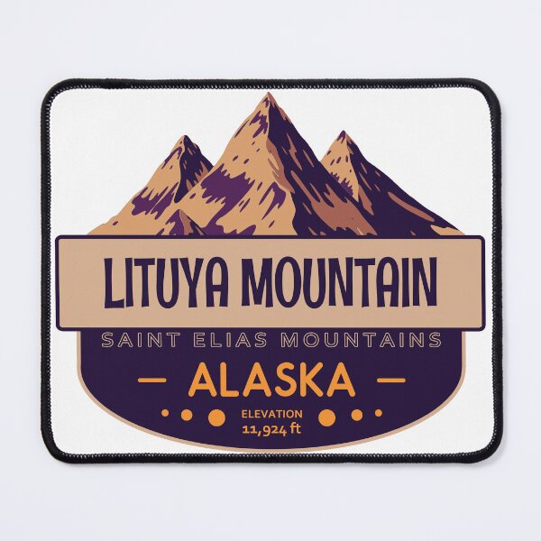 Item preview, Lituya Mountain, Saint Elias Mountains, Alaska, Mountain Badge designed and sold by Wanderful-roads.