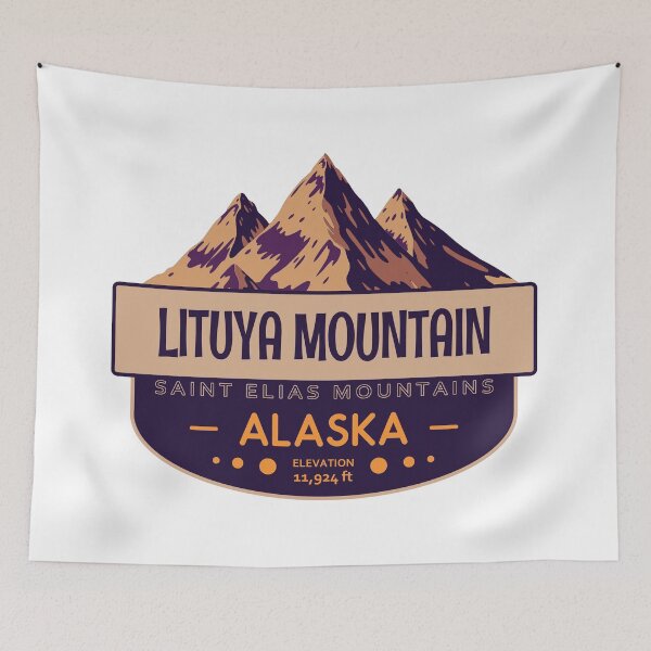 Item preview, Lituya Mountain, Saint Elias Mountains, Alaska, Mountain Badge designed and sold by Wanderful-roads.