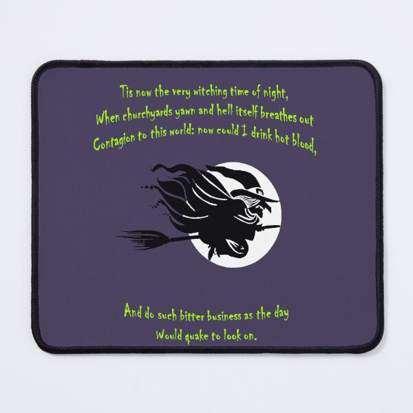 Item preview, Tis Now The Witching Time Of Night Shakespearean Quote Green Text designed and sold by taiche.