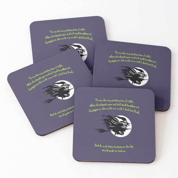 Item preview, Tis Now The Witching Time Of Night Shakespearean Quote Green Text designed and sold by taiche.