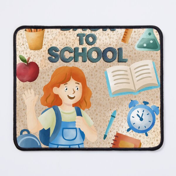 Item preview, school, September 1, office, schoolboy, girl, watercolor, alarm clock, lessons, knowledge, learning, teacher, grammar, ruler, book, backpack, write, read, draw designed and sold by Tetiana Pohurska.