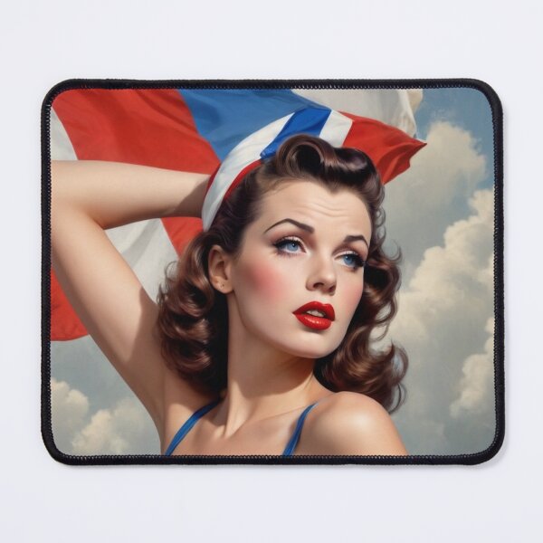Item preview, French 1940s Pin‑Up Girl – Retro WWII Cabaret Glamour Photography Print designed and sold by MissSaylor.