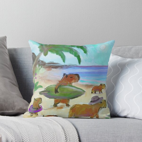 Item preview, capybaras at the beach designed and sold by guilhernunes.