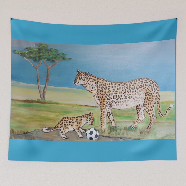 Item preview, Spotted Striker: Leopard's Game with a Cab Football designed and sold by annenambiro.