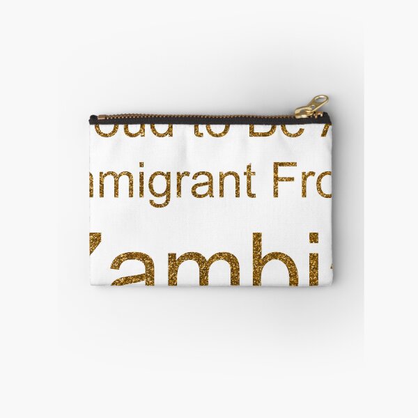 Item preview, PROUD TO BE AN IMMIGRANT FROM ZAMBIA SEQUIN designed and sold by TheIconSmith.
