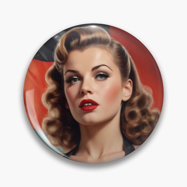 Item preview, German 1950s Pin‑Up Art – Vintage Era Beauty and Style Poster designed and sold by MissSaylor.