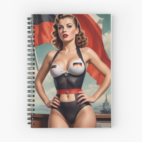 Item preview, German 1950s Pin‑Up Art – Vintage Era Beauty and Style Poster designed and sold by MissSaylor.