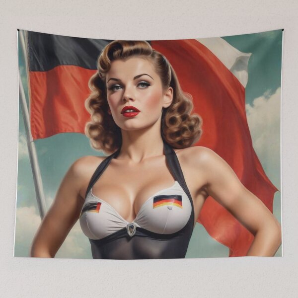 Aperçu de l'œuvre Pin-up allemandes des années 1950 – Affiche beauté et style vintage créée et vendue par MissSaylor.