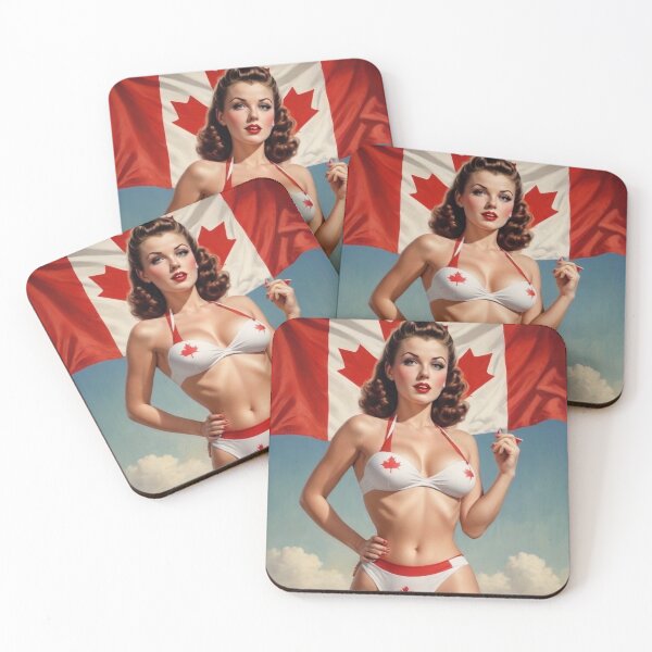 Item preview, Canadian 1940s Pin‑Up Poster – Vintage Military Era Beauty Photography designed and sold by MissSaylor.