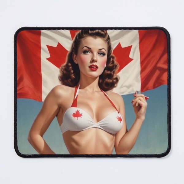 Item preview, Canadian 1940s Pin‑Up Poster – Vintage Military Era Beauty Photography designed and sold by MissSaylor.