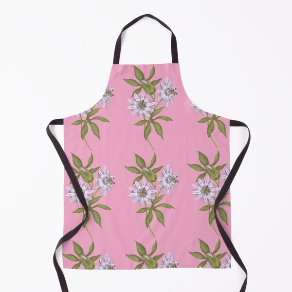 Item preview, Passiflora edulis. Cute watercolor purple flower with green leaves designed and sold by Grin Katalina Floral Patterns & Cozy Art.