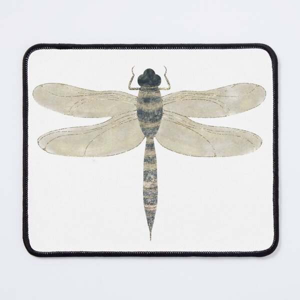 Item preview, Cute watercolor dragonfly with grey-silver wings designed and sold by Grin Katalina Floral Patterns & Cozy Art.