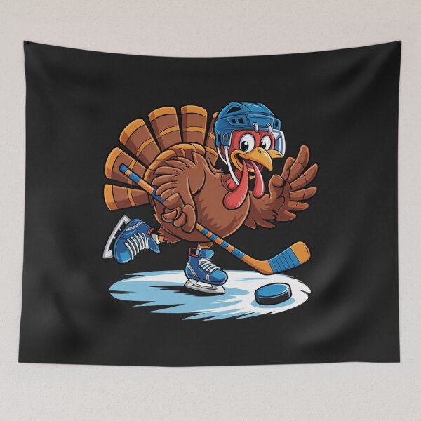 Item preview, Turkey Playing Ice Hockey Happy Thanksgiving Boys Turkey Day designed and sold by ConceptualVibes.