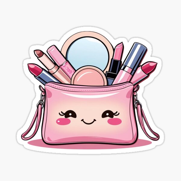 Item preview, Smiling Makeup Bag with Cute Cosmetics designed and sold by HOPE UP.