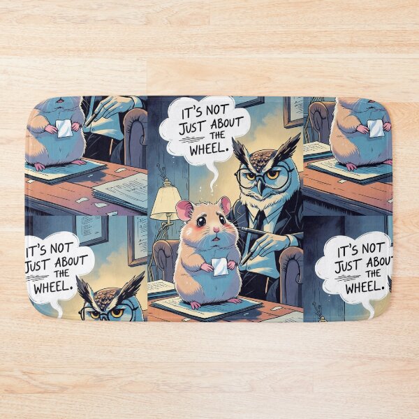 Item preview, Sad Hamster Therapy Session – “It’s Not Just About The Wheel” Funny Animal Art designed and sold by ArtivaNest.