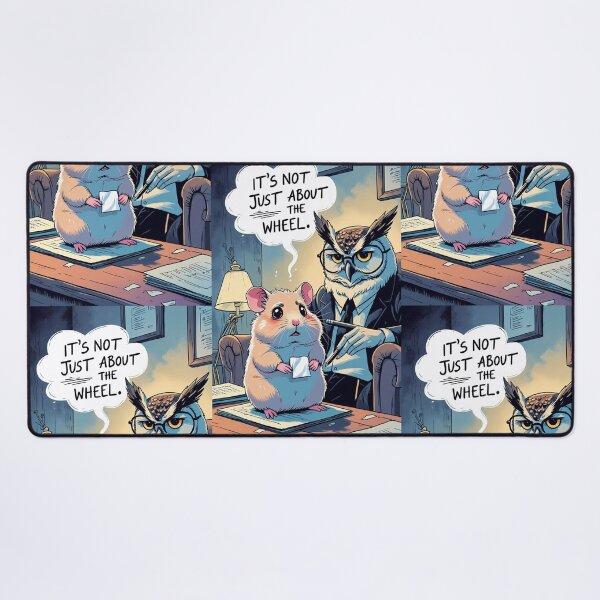 Item preview, Sad Hamster Therapy Session – “It’s Not Just About The Wheel” Funny Animal Art designed and sold by ArtivaNest.