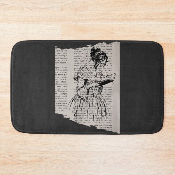 Item preview, Reader on vintage newspaper designed and sold by Neadoodles.