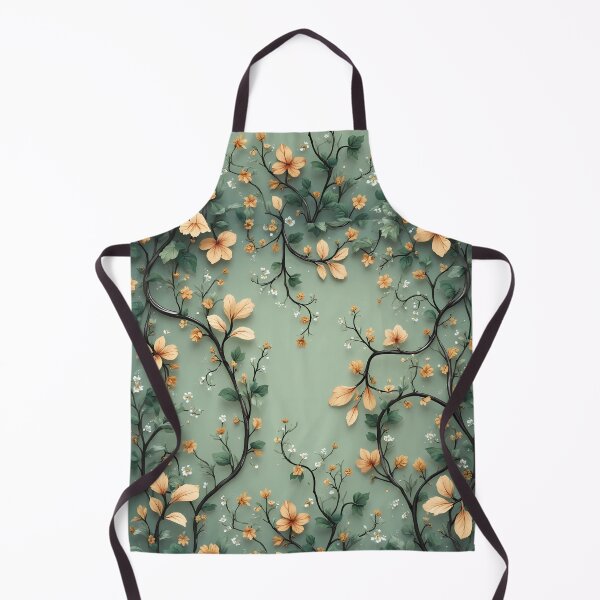 Item preview, Cottagecore Floral Design with Yellow Flowers and Botanical Vines designed and sold by Dragonlit.