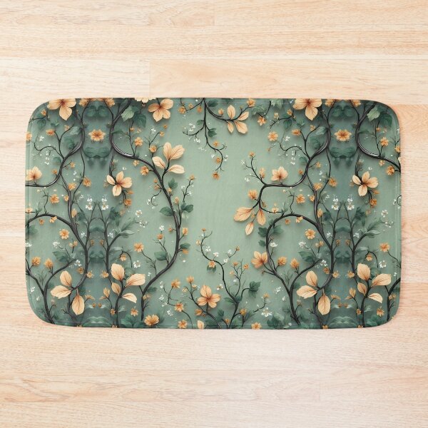 Item preview, Cottagecore Floral Design with Yellow Flowers and Botanical Vines designed and sold by Dragonlit.