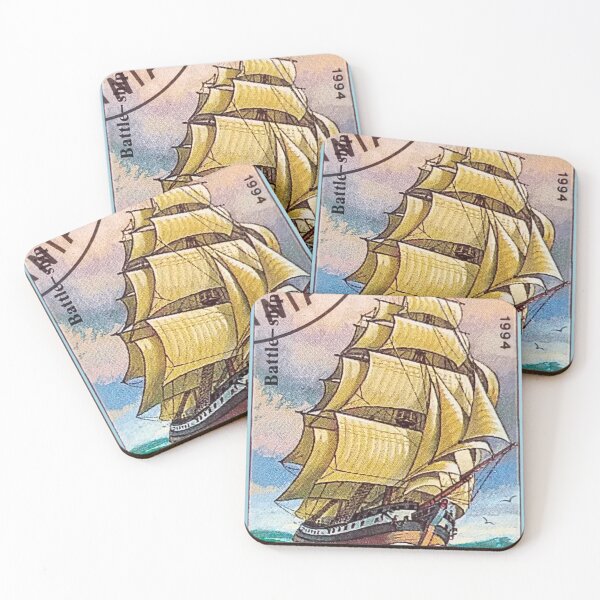 Item preview, Tanzania Old Sailing ships. Vintage postage stamp Tanzania, Battle ship, ancient sailing ship on the ocean, 1994 designed and sold by BlareBlare.